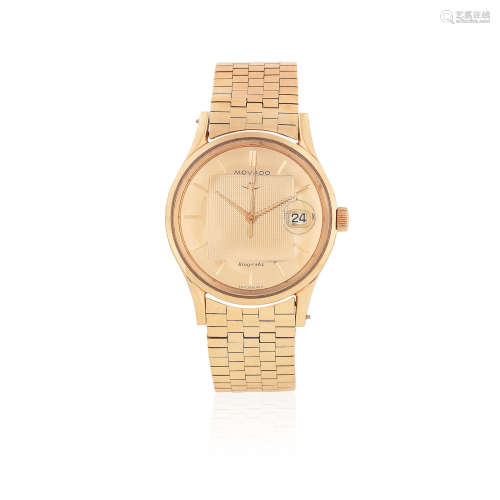 Kingmatic Sub-Sea, Ref: R5279, Circa 1960  Movado. An 18K rose gold automatic calendar bracelet watch