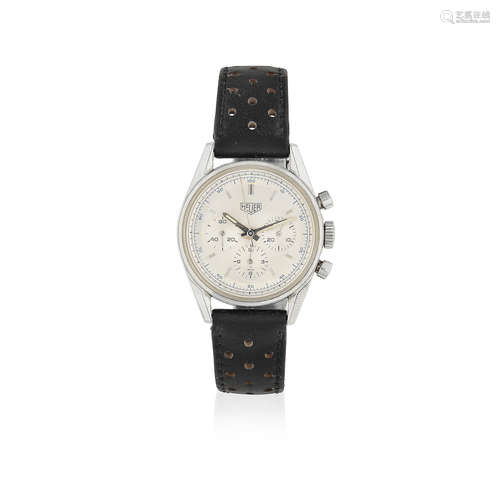 Carrera Re-Edition, Ref: CS3110/00233, Sold 25th February 1997  TAG Heuer. A stainless steel manual wind chronograph wristwatch