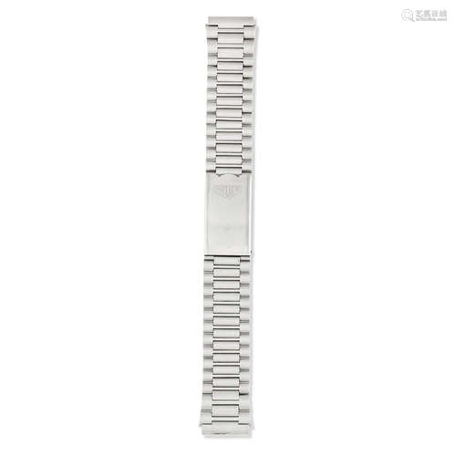 Circa 1970  A stainless steel Heuer bracelet