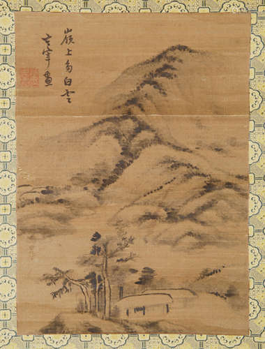 CHINESE SCROLL PAINTING OF MOUNTAIN VIEWS