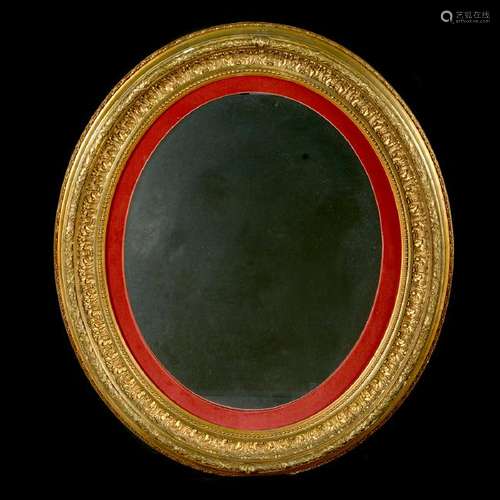 Giltwood Oval Wall Mirror