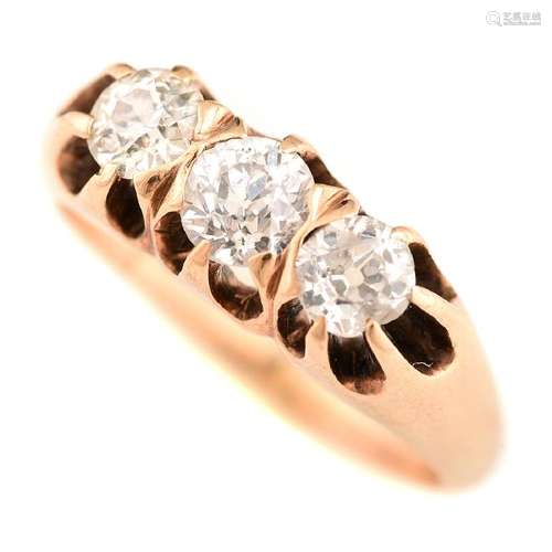 Diamond, 14k Yellow Gold Ring.