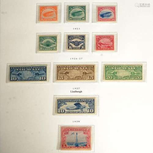 US Air Post Stamps Collection in Album