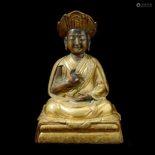 Gilt-Bronze Figure of a Panchen Lama