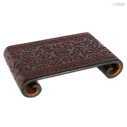 Chinese Brown-Ground Guri Rectangular Stand