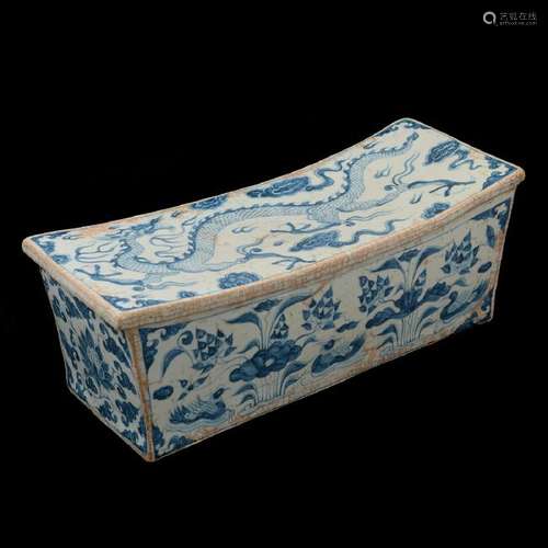 Chinese Blue and White Porcelain Pillow