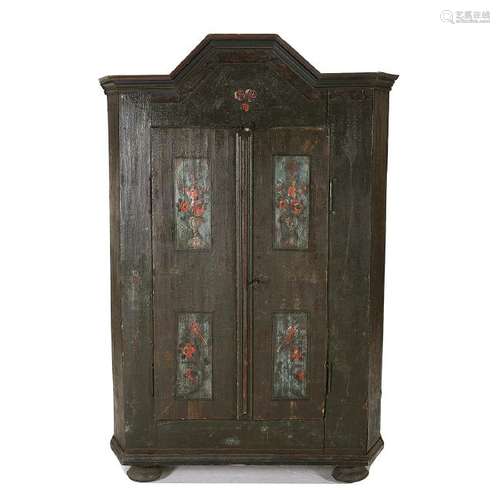 19th Century Swedish Painted Armoire