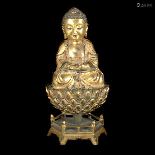 Gilt-Bronze Seated Buddha