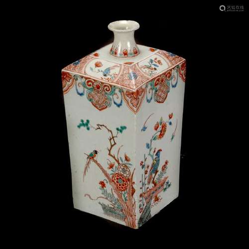 Japanese Arita Porcelain Square Sake Bottle