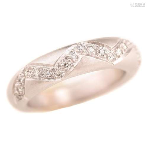 Diamond, 18k White Gold Ring.