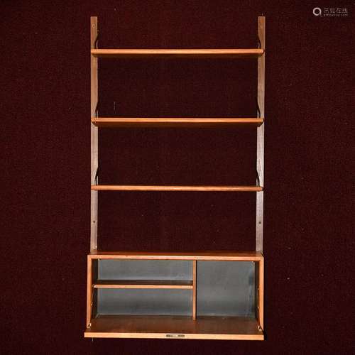 Danish Teak Mid-Century Modern Wall Unit