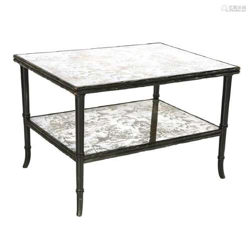 Chinoiserie Eglomise Two-Tier Table