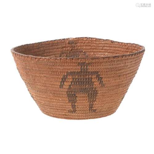 Native American Pima Coiled Conical Basket