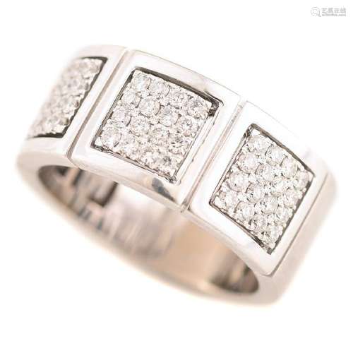 Men's Diamond, 14k White Gold Ring.