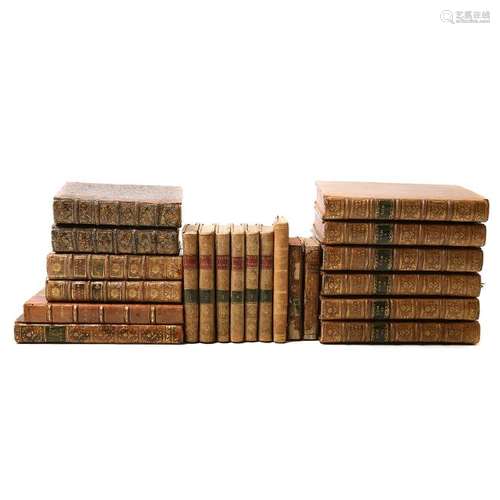 Group of Antique Leather Bound Books, Philosophie,