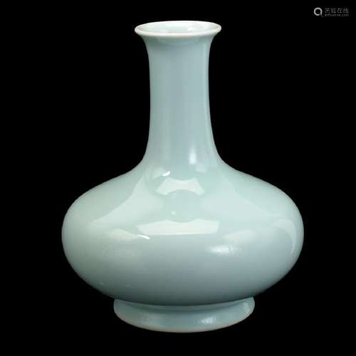 Chinese Claire de Lune Glazed Bottle Vase