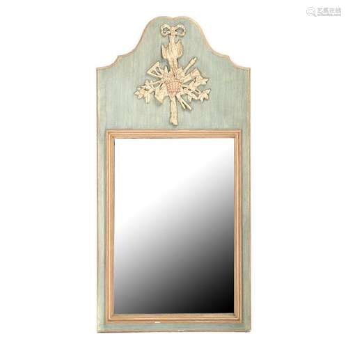 Swedish Neo-Classical-Style Painted Trumeau Mirror with