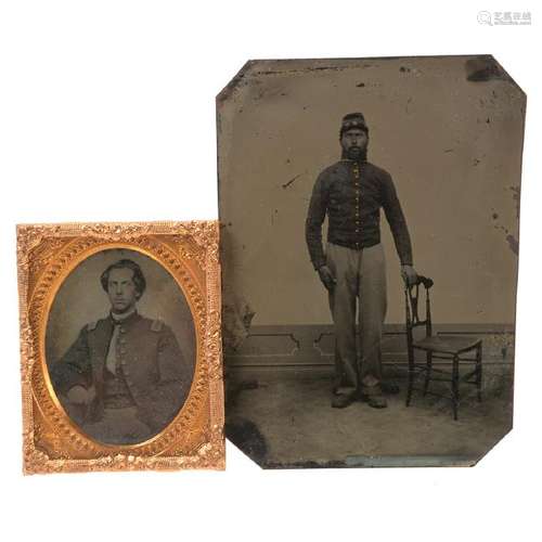 Two Photographs of Civil War Soldiers