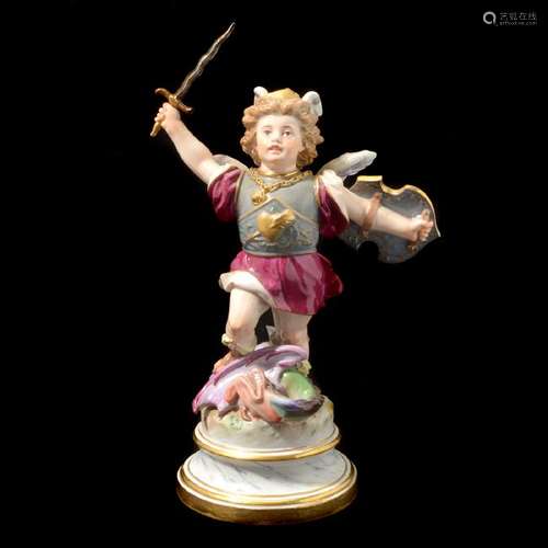 Meissen Porcelain Winged Saint George with Dragon