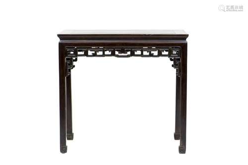 A CHINESE HONGMU SIDE TABLE, QING DYNASTY (Y)