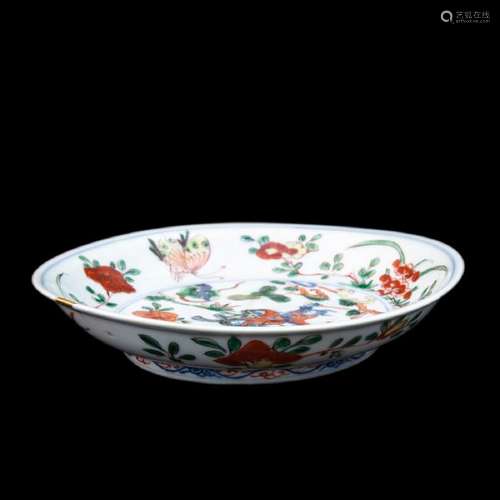 A CHINESE WUCAI ZHANG TIANSHI DISH, WANLI PERIOD