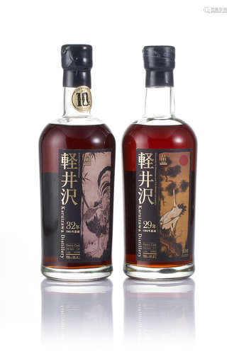 Karuizawa-1981-32 year old-#4380-竹に鶏図 (1)  Karuizawa-1984-29 year old-#3662-旭日松鶴圖 (1)