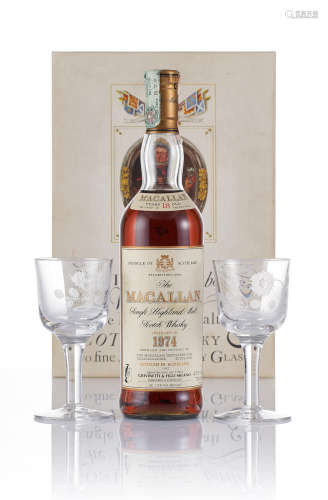 Macallan-1974-18 year old (Jacobite Glasses Set)