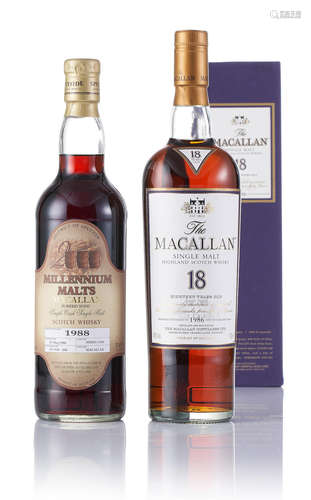 Macallan-1986-18 year old (1)  Macallan Millennnium-1988 (1)