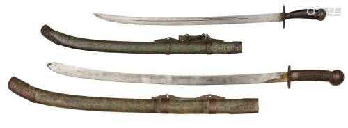 A Chinese willow leaf sabre (liu yue dao), late 18th/early 19th century, with shagreen and brass