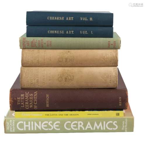 Seven Chinese art reference books, to include, Hobson, The Later Ceramic Wares of China, and Leigh