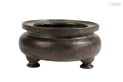 BRONZE TRIPOD CENSER, MING / QING DYNASTY