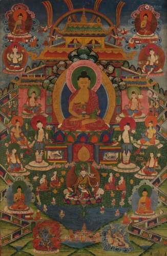 THREE TIBETAN THANGKA