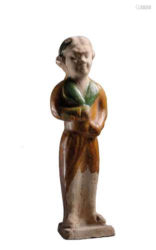 TERRACOTTA ATTENDANT FIGURE