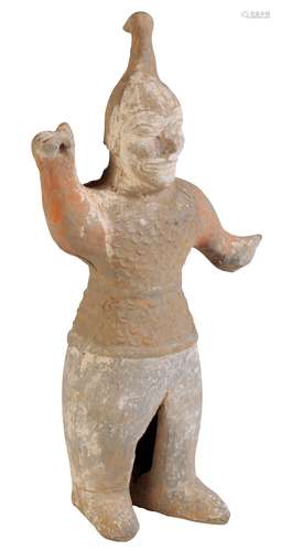 POTTERY FIGURE OF A WARRIOR