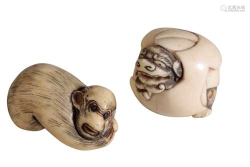 JAPANESE CARVED IVORY NETSUKE