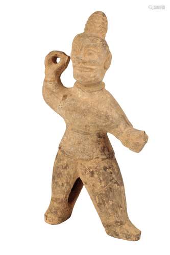 POTTERY FIGURE OF WARRIOR