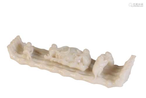 WHITE JADE 'MONKEYS AND PEACH' RAFT