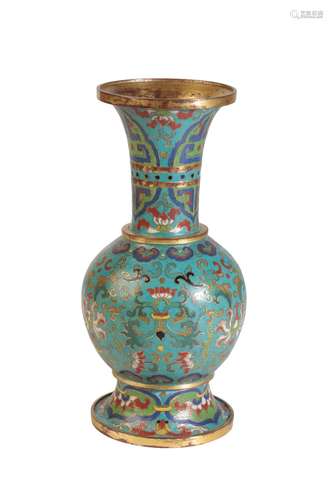 GOOD CLOISONNE VASE, QIANLONG PERIOD