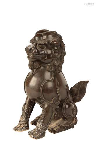 BRONZE FIGURE OF GUARDIAN DOG