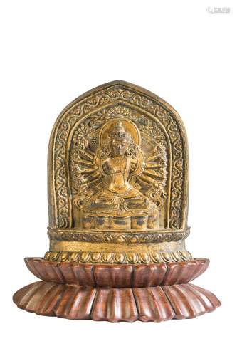 GILT-COPPER ALLOY PLAQUE OF AVALOKITESHVARA