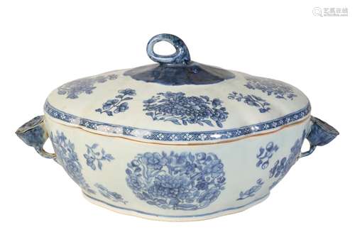 EXPORT BLUE AND WHITE TUREEN AND COVER