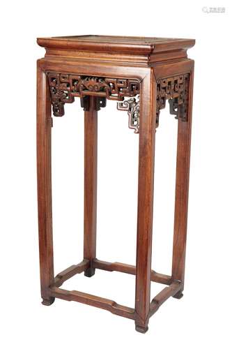 CARVED HARDWOOD STAND