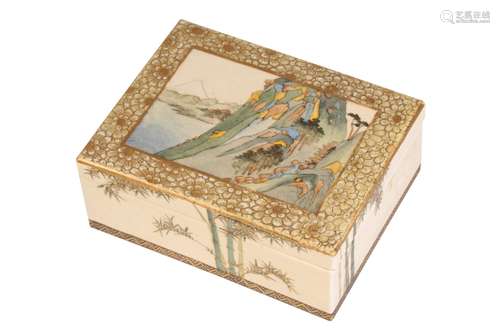 JAPANESE SATSUMA COVERED BOX