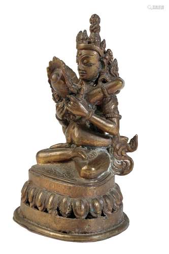 GILT COPPER FIGURE CHAKRASAMVARA AND VAJRAVARAHI