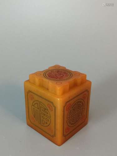INSCRIPTED TIANHUANG STONE SEAL