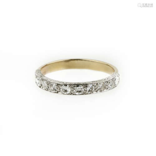 A half-eternity diamond ring