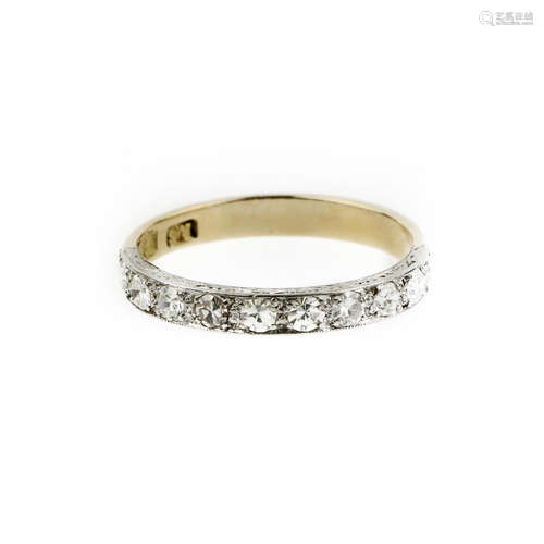 A half-eternity diamond ring