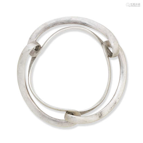 A silver bangle, Georg Jensen, 'Infinity'