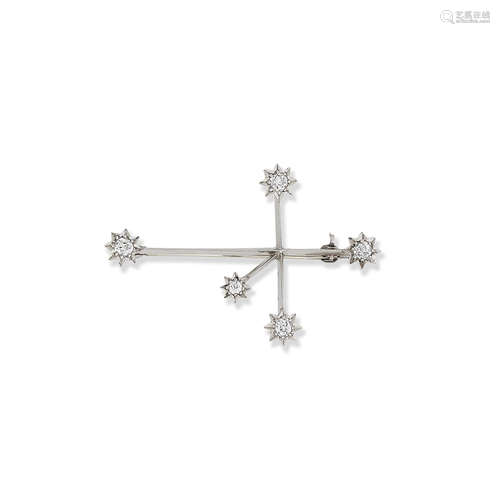 A diamond constellation brooch