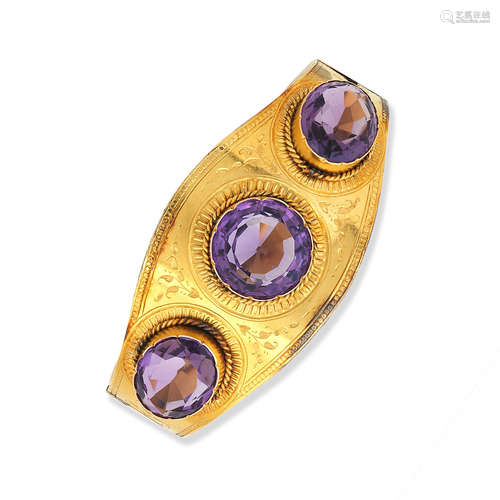 An amethyst bangle, Victorian